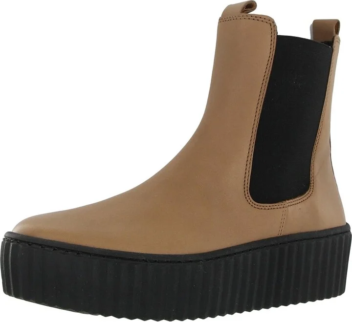Womens Zipper Leather Booties