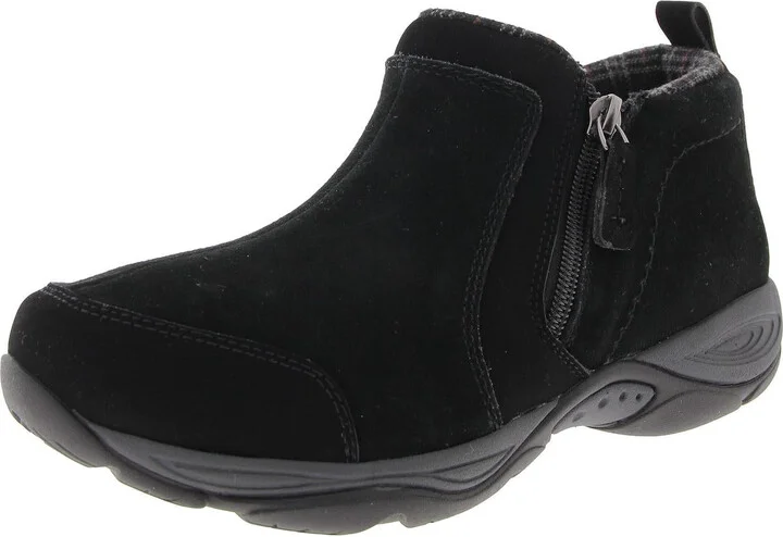 Womens Zipper Leather Booties