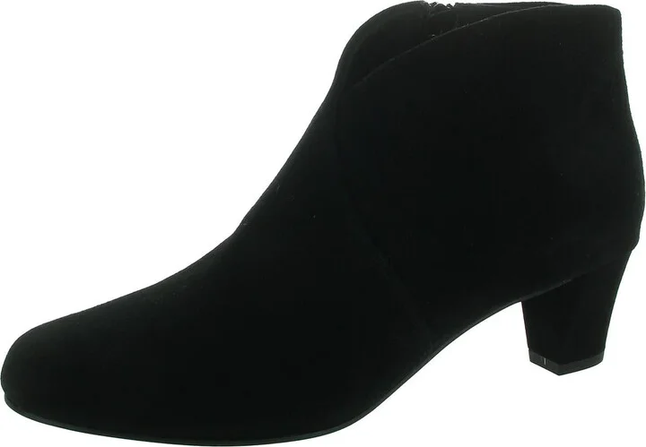 Womens Zipper Leather Booties