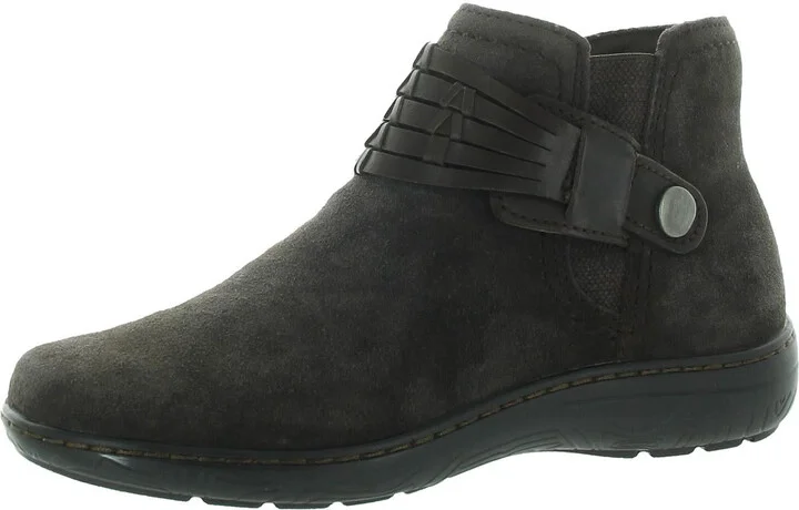 Womens Zipper Leather Booties