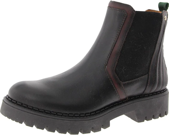 Womens Zipper Leather Chelsea Boots
