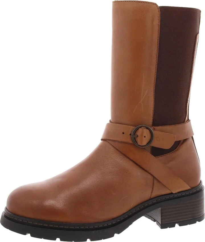 Womens Zipper Leather Knee-High Boots