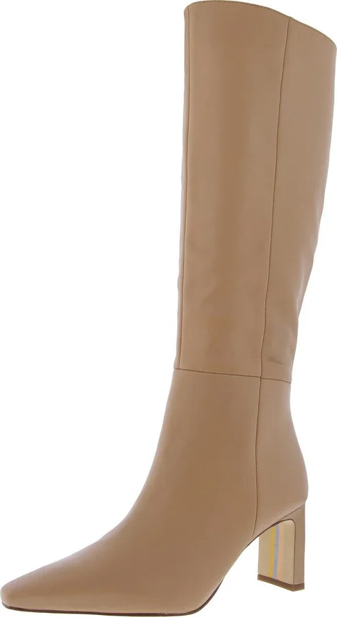 Womens Zipper Leather Knee-High Boots