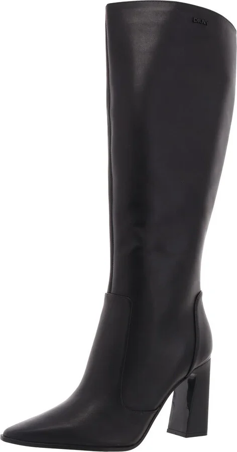 Womens Zipper Leather Knee-High Boots