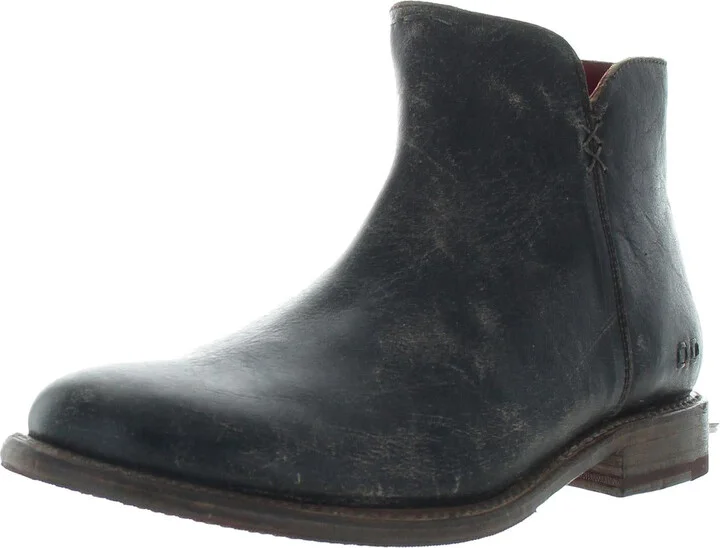 Womens Zipper Leather Shooties