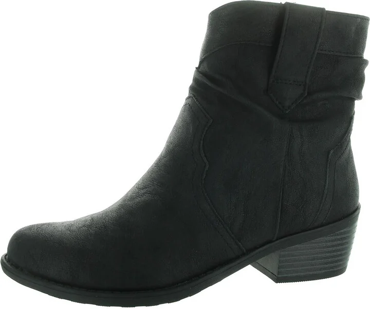 Womens Zipper Man Made Ankle Boots
