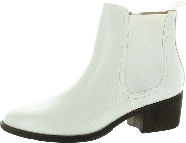 Womens Zipper Man Made Ankle Boots