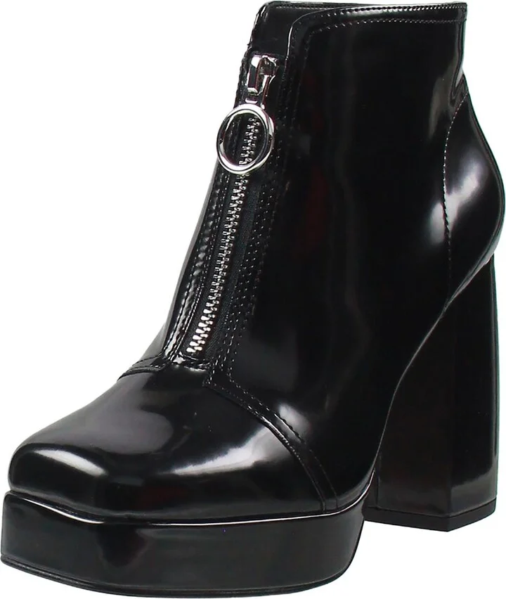 Womens Zipper Man Made Booties