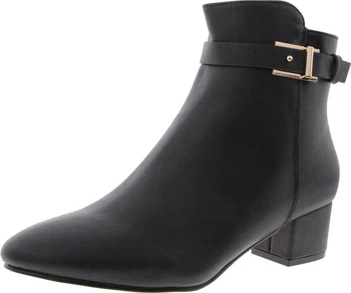 Womens Zipper Manmade Ankle Boots