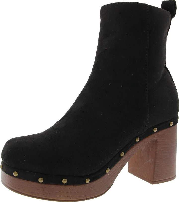 Womens Zipper Manmade Ankle Boots