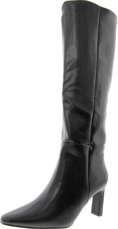 Womens Zipper Manmade Knee-High Boots