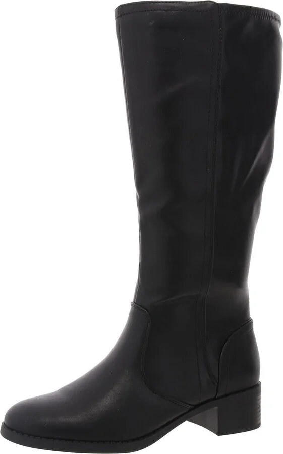 Womens Zipper Manmade Knee-High Boots
