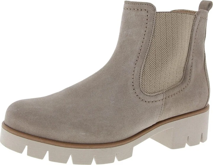 Womens Zipper Nubuck Chelsea Boots