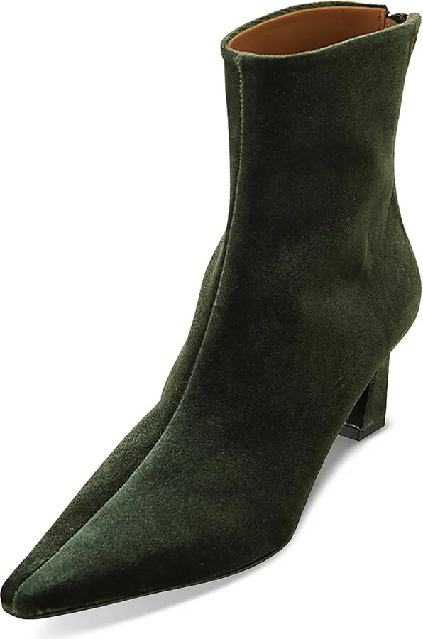 Womens Zipper Slip On Ankle Boots