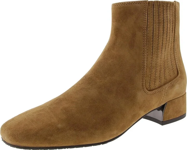 Womens Zipper Suede Chelsea Boots