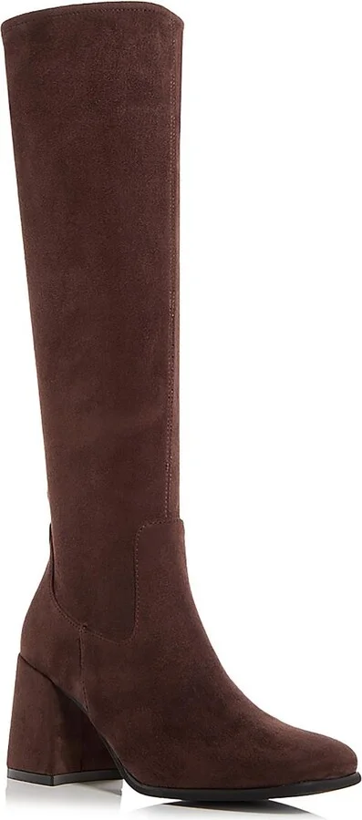 Womens Zipper Suede Mid-Calf Boots