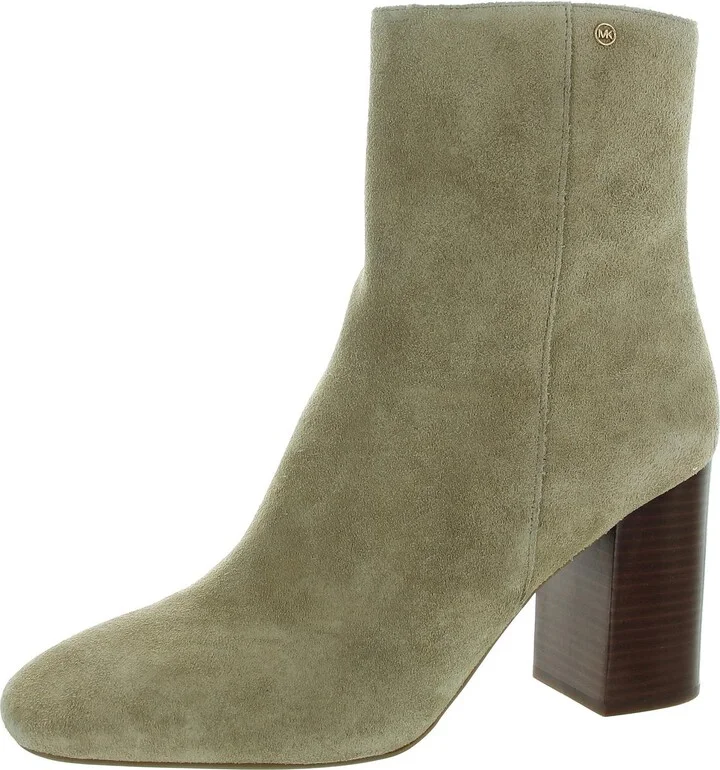 Womens Zipper Suede Mid-Calf Boots