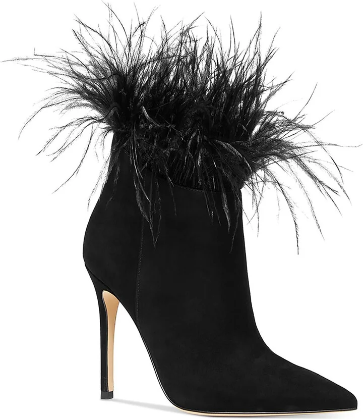 Womens Zipper Suede Shooties