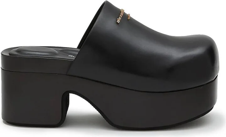 Women's Zoe 85 Mm Leather Platform Clog In Black