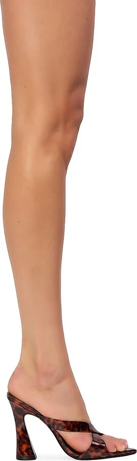Women's Zoey 100MM Patent Heels - Tortoise Patent Leather - Size 7 - Image 2