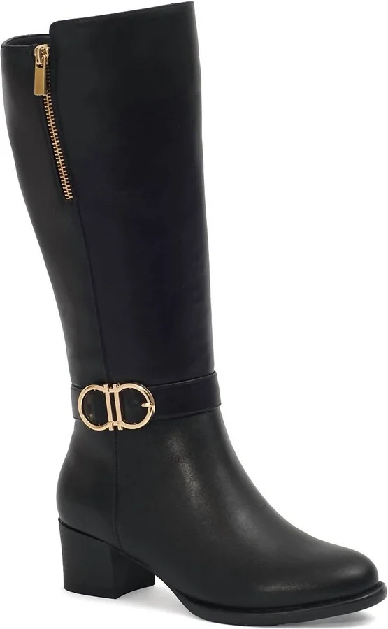 Womne's Tall Riding Boots In Black