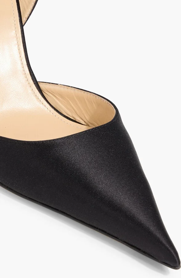 Wonder Tulip floral-appliquéd satin pumps - Image 4