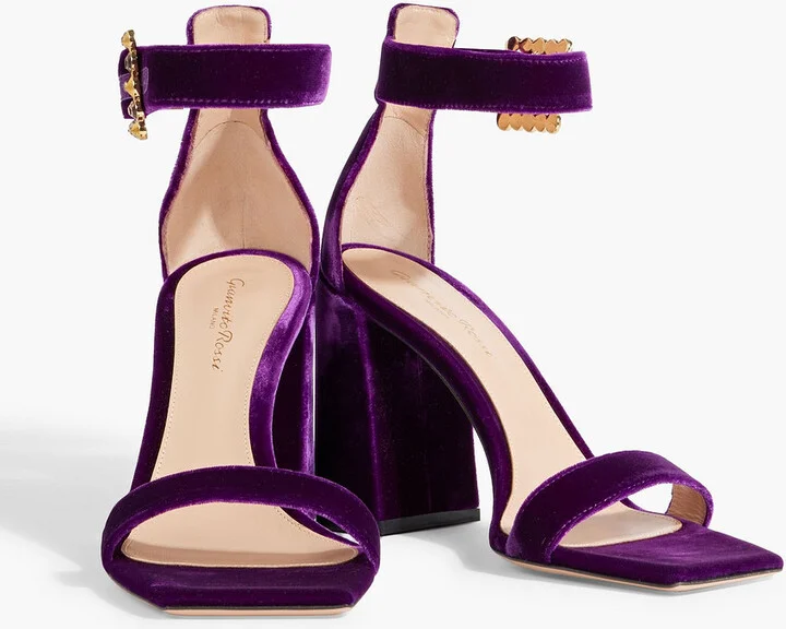 Wondy velvet sandals - Image 5