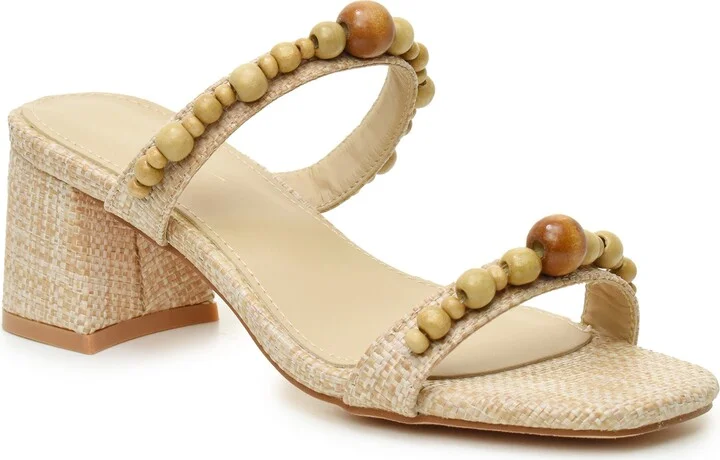 Wooden Bead Slide Sandal