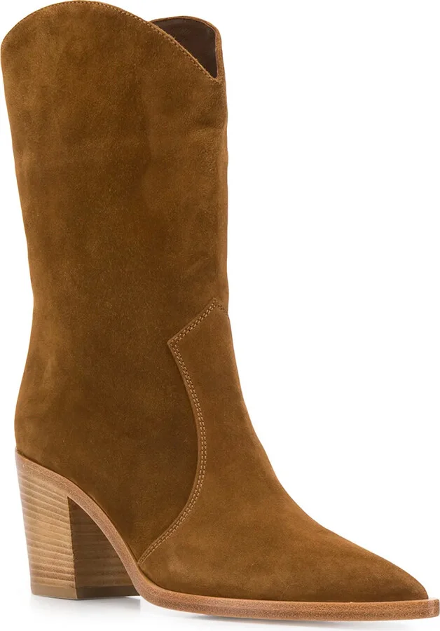 Wooden Heel Cowboy Boots - Image 2