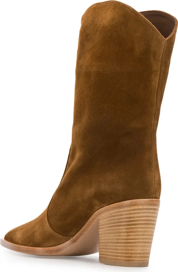 Wooden Heel Cowboy Boots - Image 3
