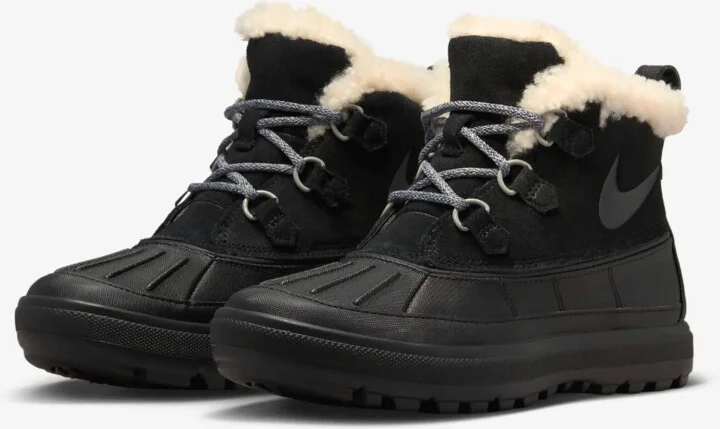 Woodside Chukka 2 537345-001 Womens US 6 Black Faux Fur Ankle Boots RHS2132