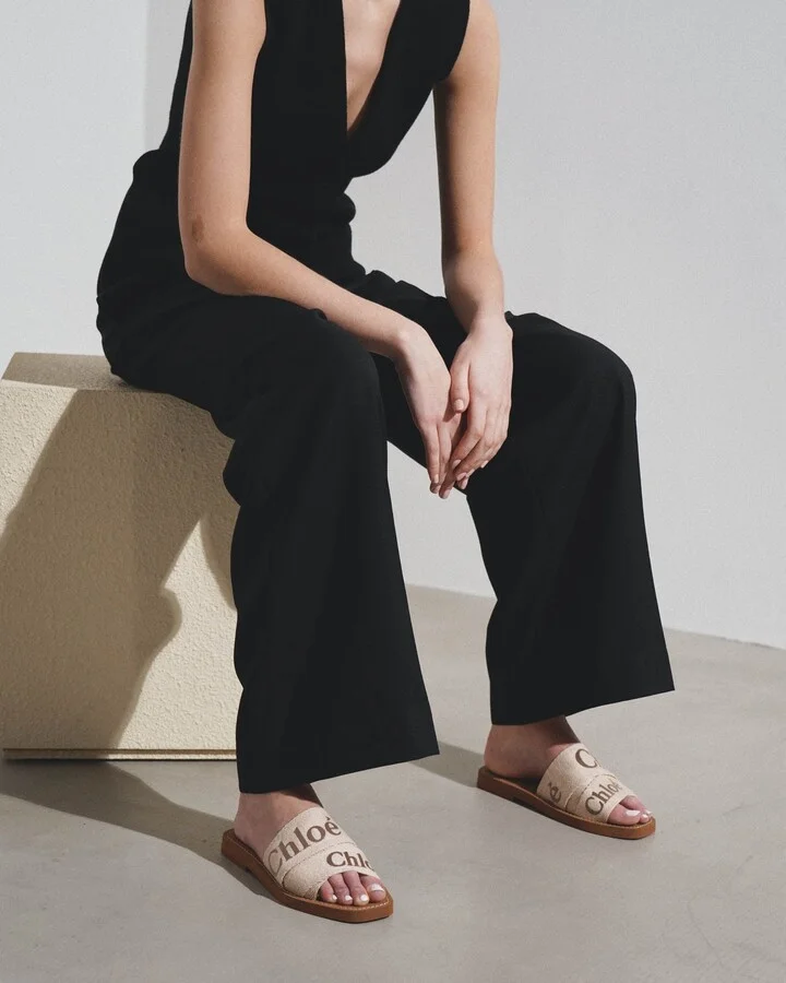 Woody blushy beige slide sandals - Image 2