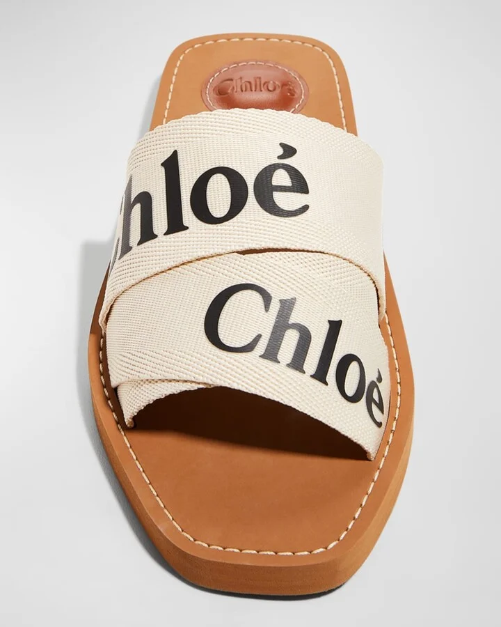 Woody Flat Logo Ribbon Slide Sandals - Image 5