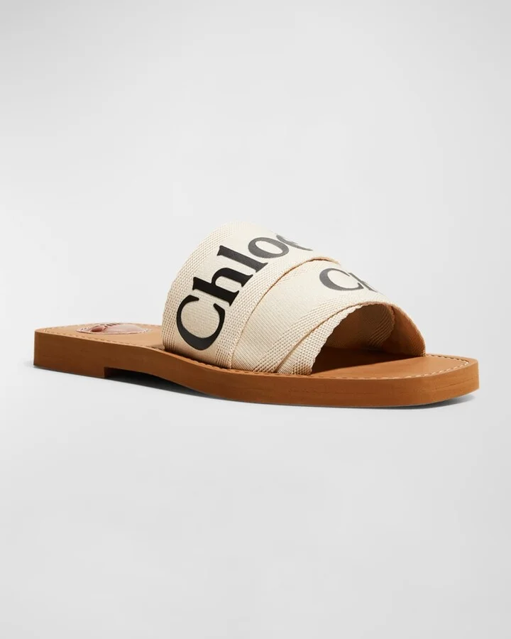 Woody Flat Logo Ribbon Slide Sandals - Image 10