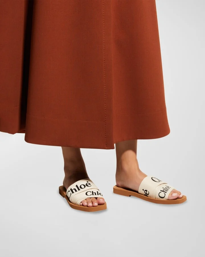 Woody Flat Logo Ribbon Slide Sandals - Image 11