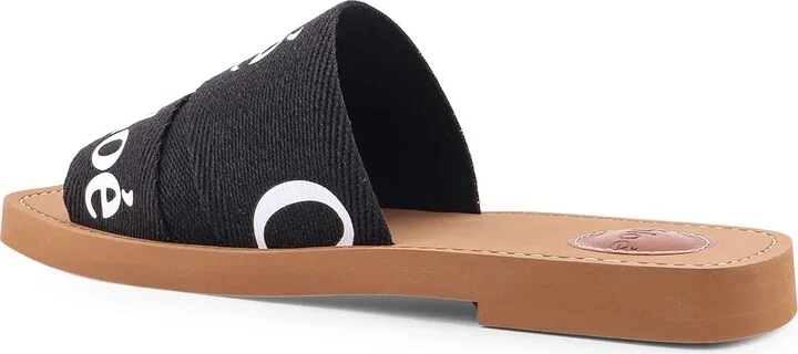 Woody Linen Flat Sandals - Image 3