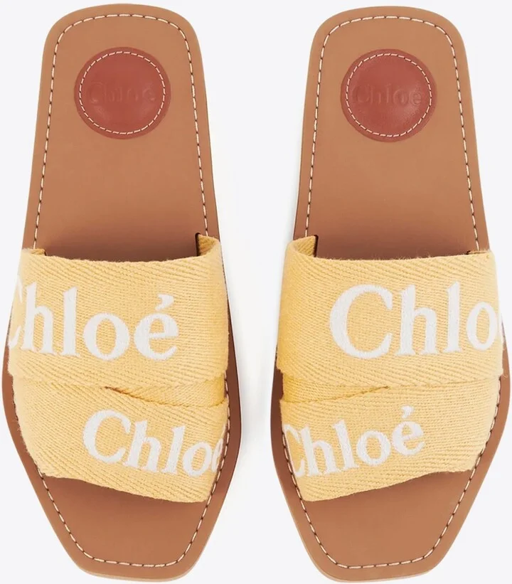 Woody Logo Embroidered Flat Slides - Image 2