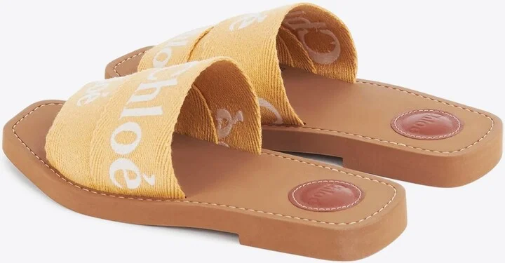 Woody Logo Embroidered Flat Slides - Image 3