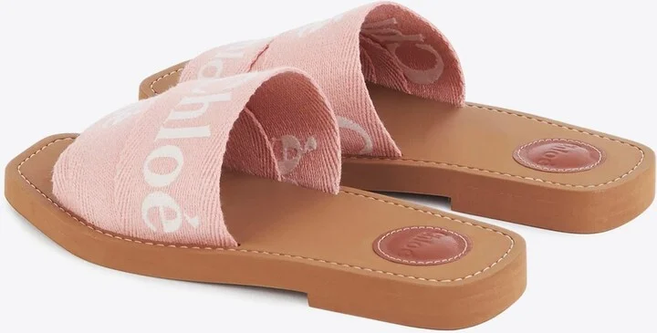 Woody Logo Embroidered Flat Slides - Image 3
