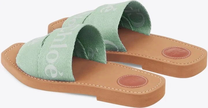 Woody Logo Embroidered Flat Slides - Image 3