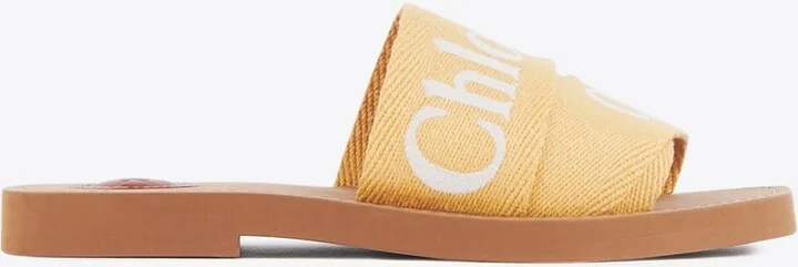 Woody Logo Embroidered Flat Slides