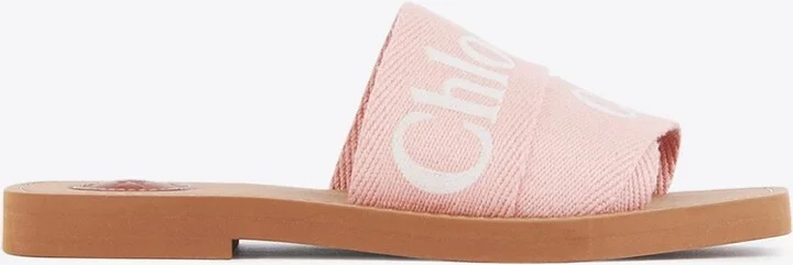 Woody Logo Embroidered Flat Slides