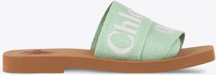 Woody Logo Embroidered Flat Slides