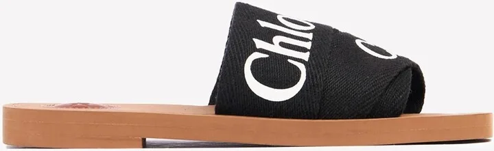 Woody Logo Flat Mules