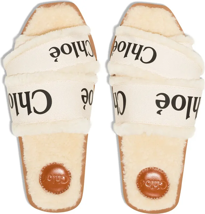 Woody logo-tape flat sandals - Image 4