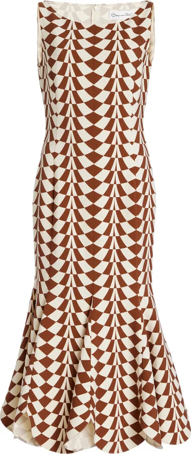 Wool Midi Dressde la Renta