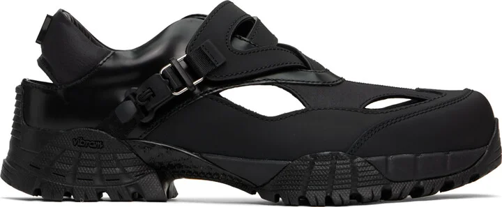 WOOYOUNGMI Black Cutout Sneakers