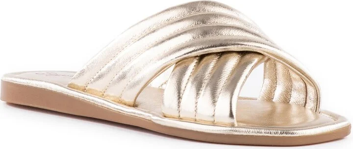 Word For Word Womens Slip On Pool Slide Sandals