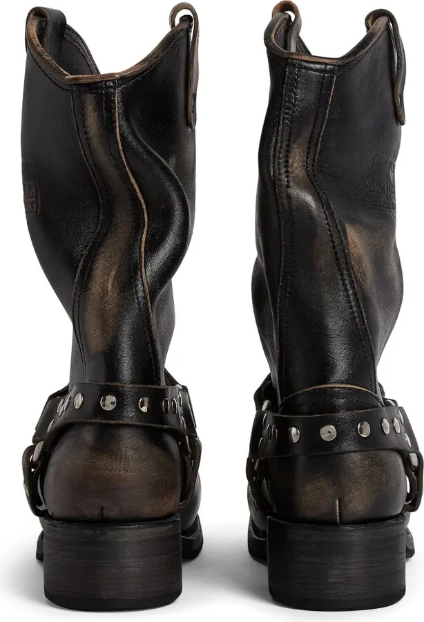 Worn-Treated Biker Boots - Image 3