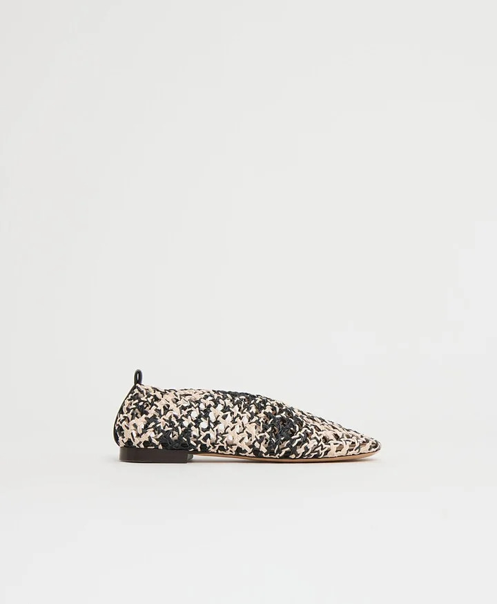 Woven Ballerina - Black/white